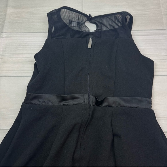 Calvin Klein Girls Illusion Mesh Bow Front Dress Black Size 7 Regular - Picture 10 of 10